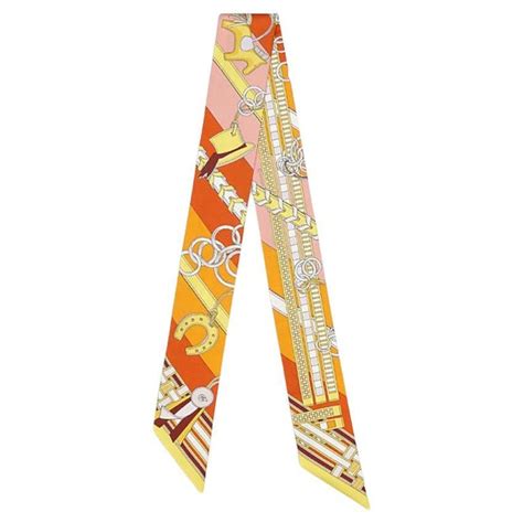 Twilly 86 silk scarf Hermès Multicolour in Silk 